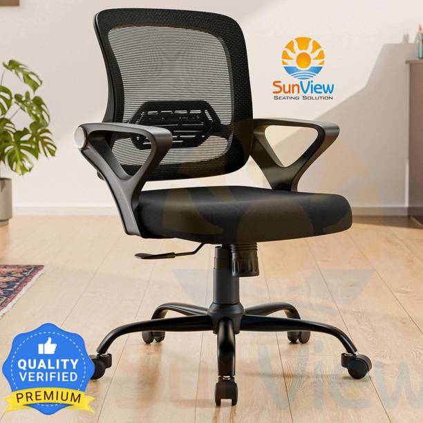 sunview Mesh Mid Back Ergonomic | Home, Office, |Moulded Handle |Extra Comfort Mesh Mesh Office Conference Chair