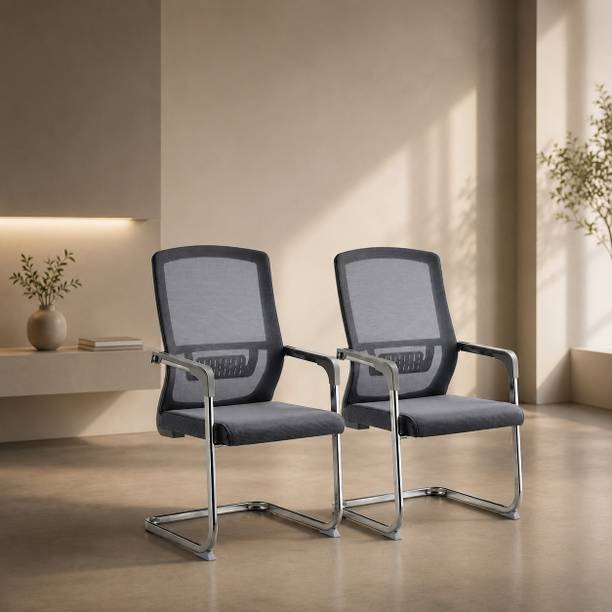 डीसेंट हट Office Chair, Studing & Gaming Chair, Home Desk Chair, Library & Reception Chair कपड़ा ऑफिस विज़िटर चेयर