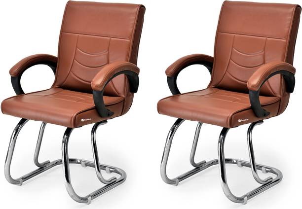 SOMRAJ Director Principal Reception Manager Office Visitor Study Home Chair with arm Leatherette Office Arm Chair