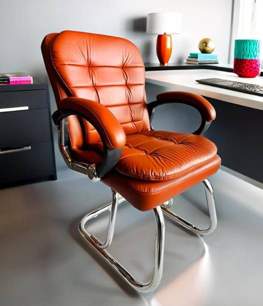 Palarial Luxury Executive Mid-Back Office Chair with Chrome Base - Ergonomic Design Leatherette Office Executive Chair