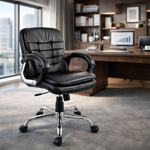 Oakcraft SkCraft Black Office / Study Leatherette Office Executive Chair