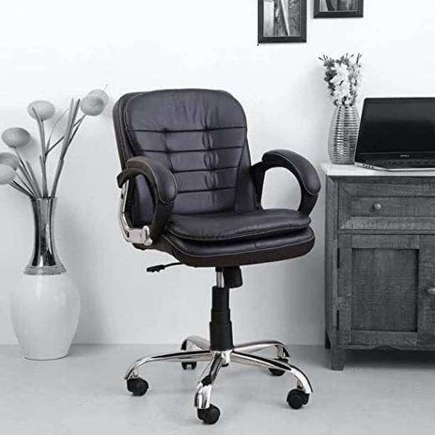 MAESTRO SEATING SYSTEMS Heavy-Duty Ergonomic Leatherette Office Chair | 360° Swivel & Lumbar Support Leather Office Executive Chair