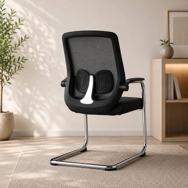 Decent Hut OfficeFlex | Ergonomic Chair with Armrests | Comfortable Chair for Home & Office Fabric Office Visitor Chair