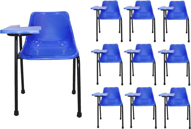 Deal Dhamaal Student Chair with Glossy Seat & Writing Pad, Heavy 1" Inch Pipe (Set of 10) NA Study Arm Chair