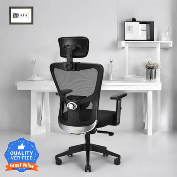 IAFA JADE High Back Ergonomic Office Chair with Ad Heavy Duty Metal Base Mesh Office Adjustable Arm Chair