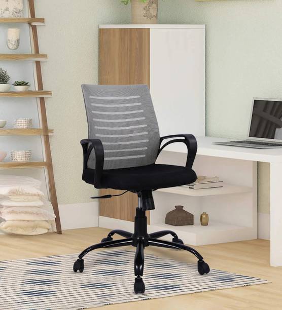 Mintwud from Pepperfry Yukio Mid Back Ergonomic Office Chair For All Day Comfortable Seating Mesh Office Arm Chair