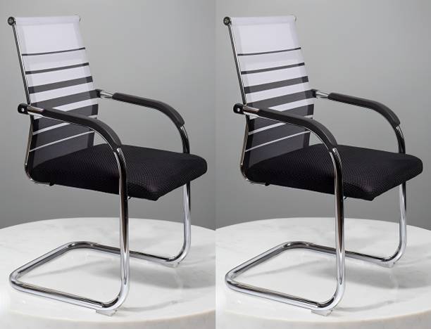 Pistevo Home & Office Mesh Chair with Fixed Handles - Comfortable Desk Chair Fabric Office Visitor Chair