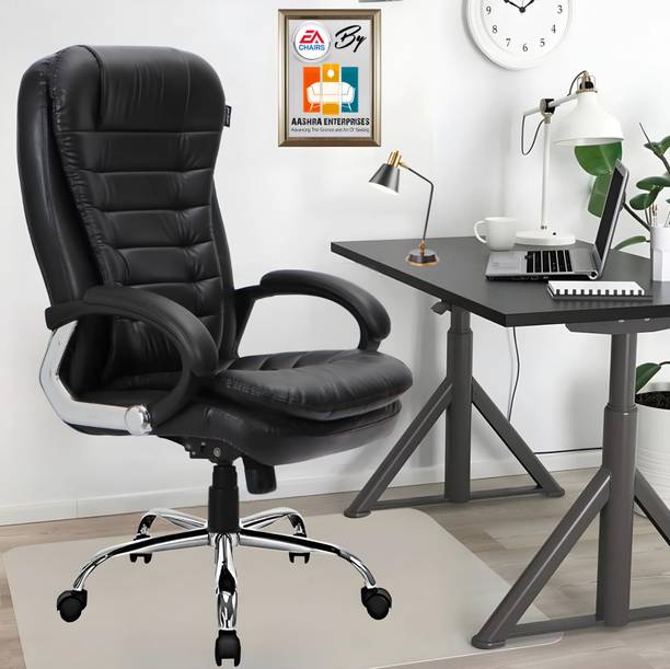 AASHRA ENTERPRISES E.A NIOR B-58 High Back Boss Chair Made With 1st Grade High Density Foam Quality Leatherette Office Arm Chair