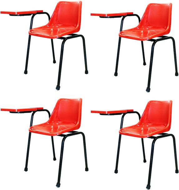 Deal Dhamaal Student Chair with Glossy Seat & Writing Pad, Heavy 1" Inch Pipe (Set of 4) NA Study Arm Chair