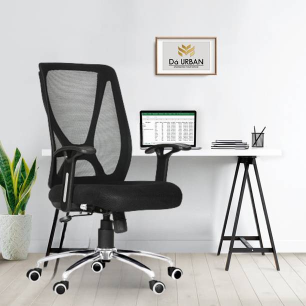Da URBAN Xcess Black Mesh Mid Back Revolving | Ergonomic | Home & Office| Mesh Office Executive Chair