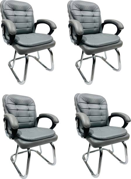 GOYALSON Ergonomic Home Office Study Reception principal chair Leatherette Office Visitor Chair