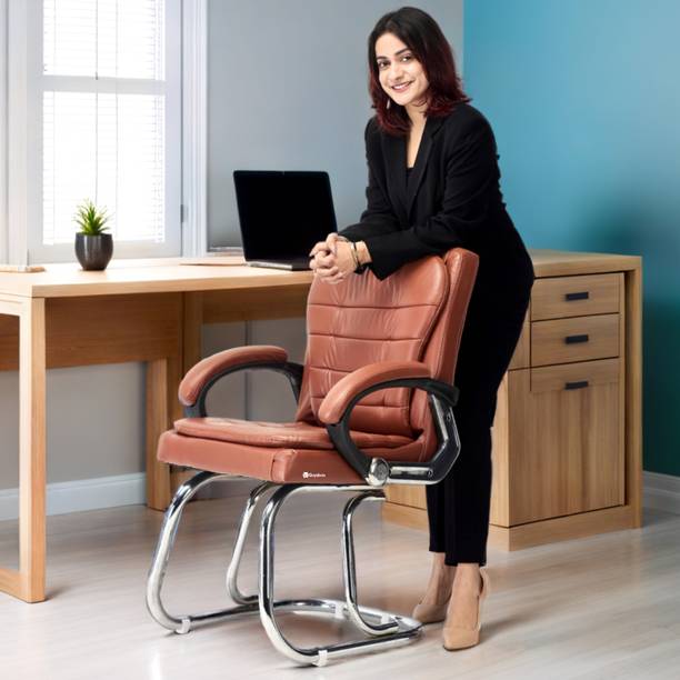 RATISON Office visitor Home study reception school library arm without wheels Chair Leatherette Office Arm Chair