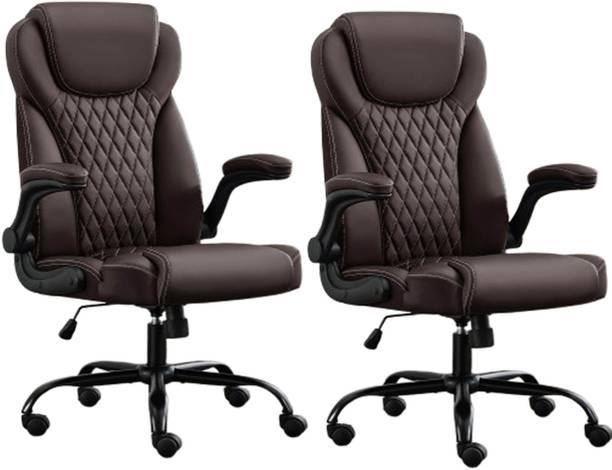 CHAIRTECH Set of 2 HIGH Back Chair 3 Year manufacturer Warranty on the Product Leatherette Office Conference Chair