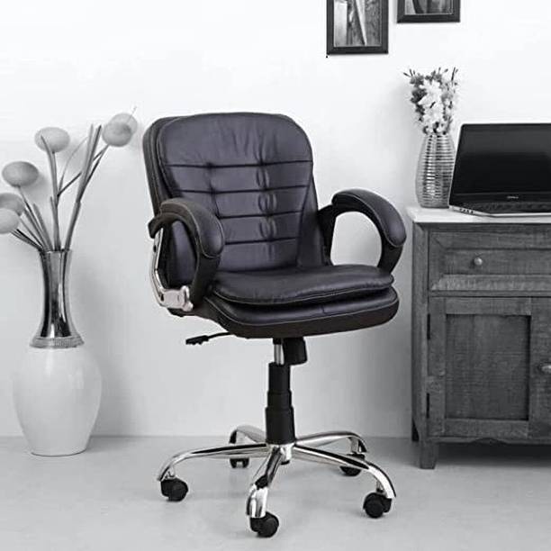 MAESTRO SEATING SYSTEMS Heavy-Duty Ergonomic Leatherette Office Chair | 360° Swivel & Lumbar Support Leather Office Executive Chair