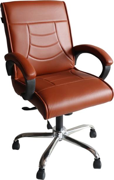 P P CHAIR Ergonomic Mid Back Home Office Study Reception Executive revolving Chair Leatherette Office Arm Chair