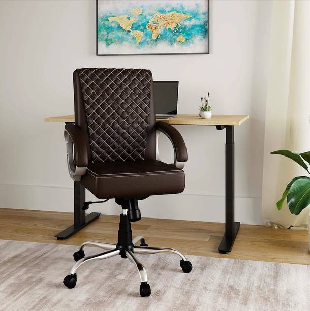 RM HOME Charlie Leatherette Office Arm Chair