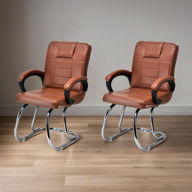 KITHANIA Office Reception Ergonomic heavy visitor Home & Office visitor Study Chair Leather Office Executive Chair