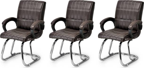 TARUN GRAMUDYOG stylish chair comfortable and suitability of the visitor chair for various space Leatherette Office Arm Chair