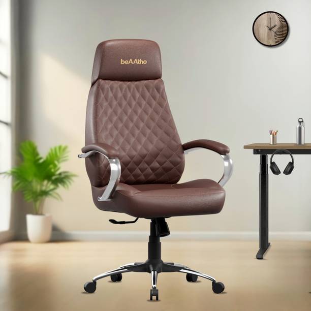 beaatho Zen | High Back Revolving Chair with Integrated Lumbar Support Leatherette Office Executive Chair