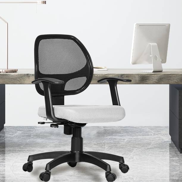 Da URBAN Airex Grey Mesh Mid Back Revolving | Ergonomic | Home & Office| Mesh Office Executive Chair
