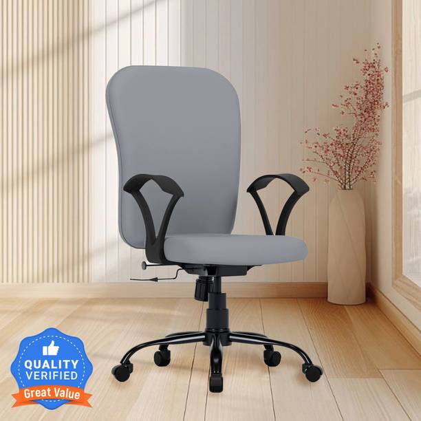 CRATVZ Dioy Ergonomic Chair with 3 Years Warranty, Home Desk Office Chair Fabric Office Arm Chair