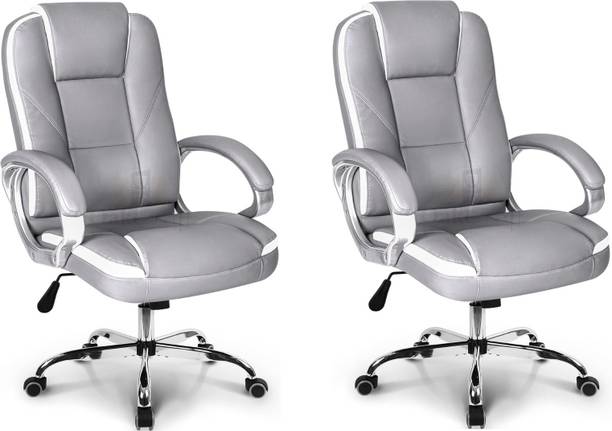 Oakcraft Luxury HIGH Back with Steel Base and 3 Year manufacturer Warranty on the Product Leatherette Office Executive Chair