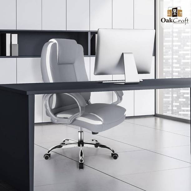 Oakcraft Gloster 3 Years Warranty High Back Ergonomic Back and Arm Rest Leatherette Office Executive Chair