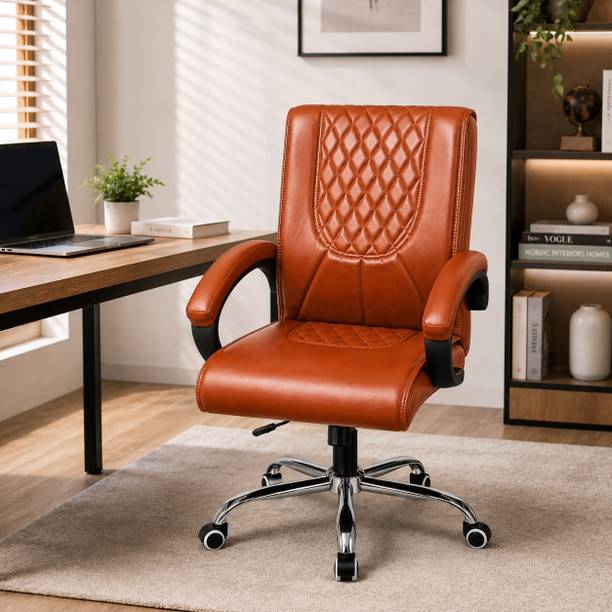CFERGONOMIC Leatherette Office Adjustable Arm Chair