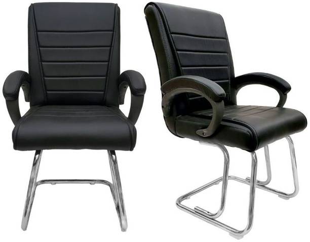 RW REST WELL Regal Comfortable Arm Chair| Ergonomic Relax Chair for Home,study,Reception Leatherette Office Visitor Chair