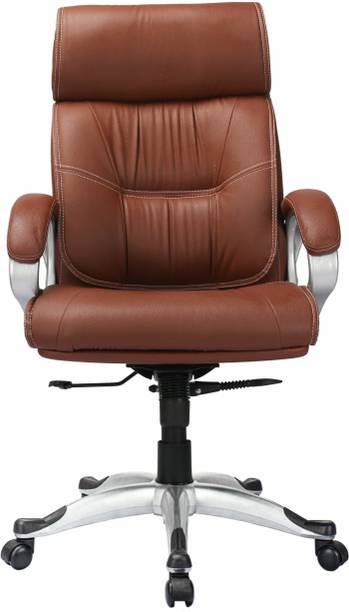 Adiko High Back Executive Office Chair in TAN Leatherette Office Executive Chair