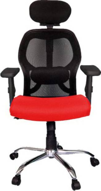 Rajpura Matrix High Back Revolving Chair Adjustable Arms (RSE002 Red) Fabric Office Executive Chair