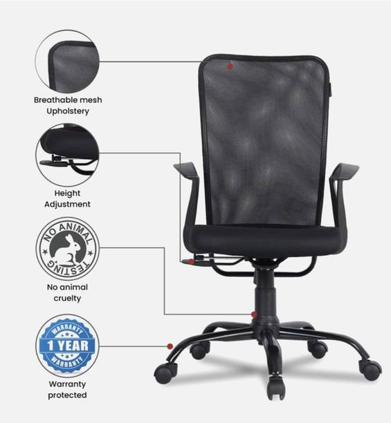realchairs Mesh, Fabric Office Adjustable Arm Chair
