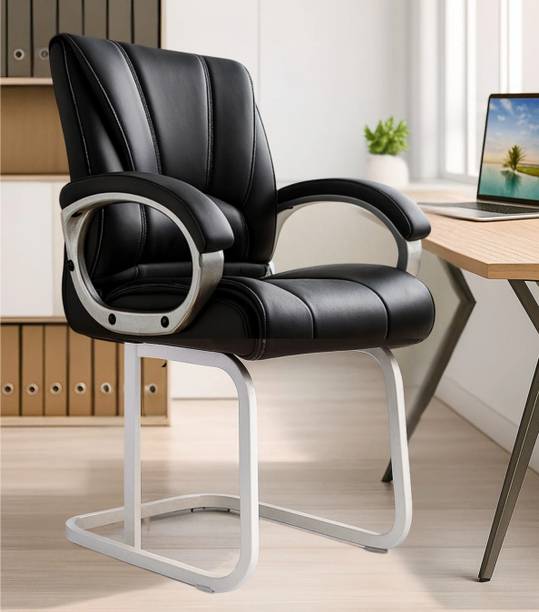 CLASSELA Alpha Premium office visitor / waiting / client chair & 1 year warranty Synthetic Office Visitor Chair