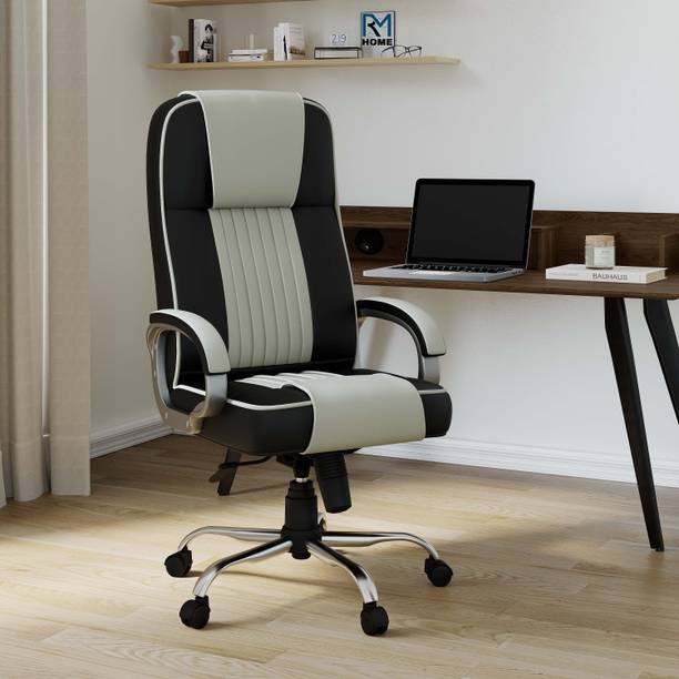 RM HOME Kinetic Z High Back Ergonomic Revolving Chair Leatherette Office Adjustable Arm Chair
