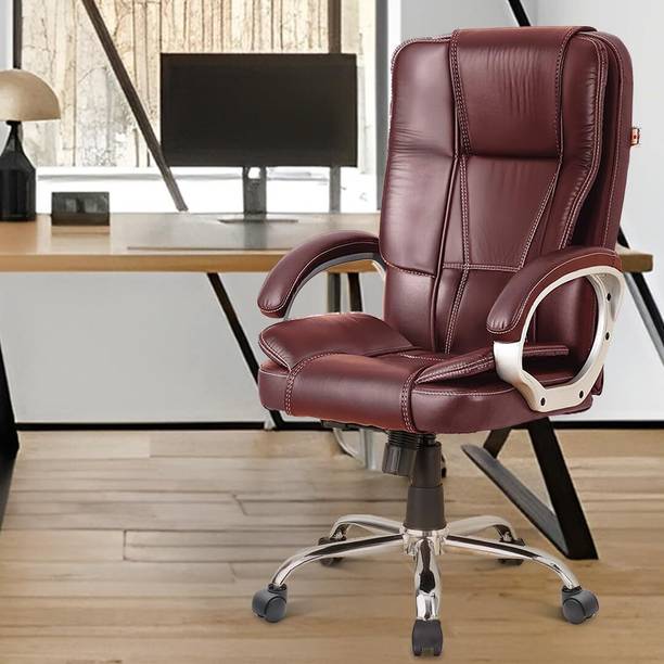 MAHARAJA Revolving Chairs, Chair for Office Work at Home | Boss Chair with Cushioned Seat Leatherette Office Executive Chair
