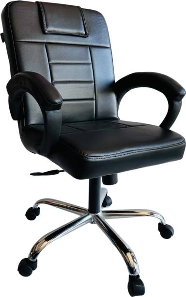 SOMRAJ Ergonomic Reception Home Office Study chair High Comfort Seating revolving chair Leatherette Office Executive Chair