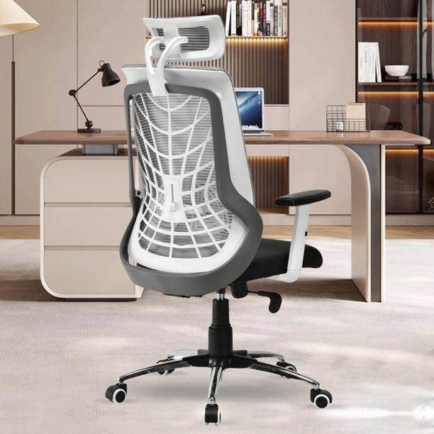 FUGO Chair FG408 Office Chair, Study Chair, Computer Chair, 3 Years Warranty Mesh Office Adjustable Arm Chair