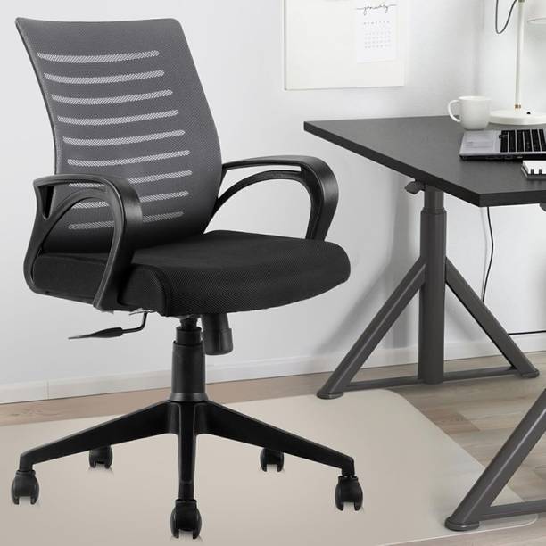 MAESTRO Home & Office Mesh Chair with Fixed Handles - Comfortable Desk Chair Fabric Office Adjustable Arm Chair