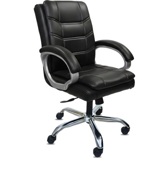 ACTIVA Executive Revolving Office Chair|Computer Desk Chair with Cushioned Seat & Back| Leatherette Office Executive Chair