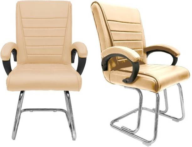 RW REST WELL Regal Comfortable Arm Chair| Ergonomic Relax Chair for Home,study,Reception Leatherette Office Visitor Chair