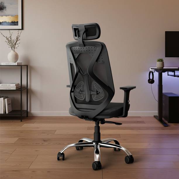 Vergo Transform Classic High Back Ergonomic Chair, 1D Armrests, Metal Base, Home, WFH Mesh Office Adjustable Arm Chair