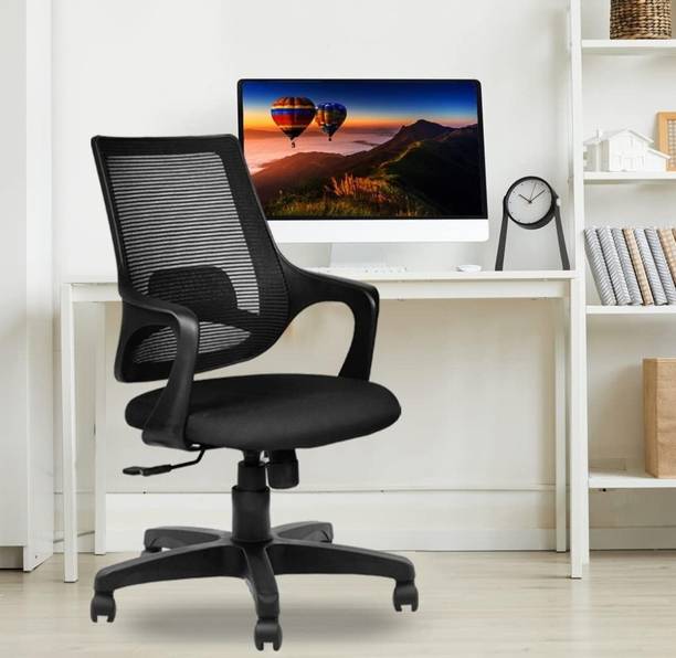 M.G Enterprises MG ADJUSTABLE ARM CHAIR WITH MID BACK MESH SUPPORT Mesh Office Adjustable Arm Chair