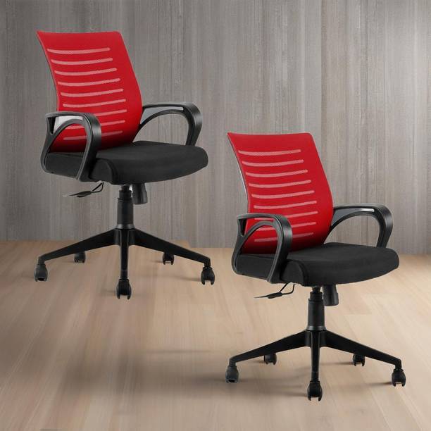 MAESTRO Home & Office Mesh Chair with Fixed Handles - Comfortable Desk Chair Fabric Office Adjustable Arm Chair
