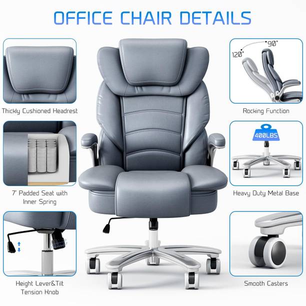 CHAIRTECH HIGH Back with Steel Base and 3 Year manufacturer Warranty Leatherette Office Executive Chair