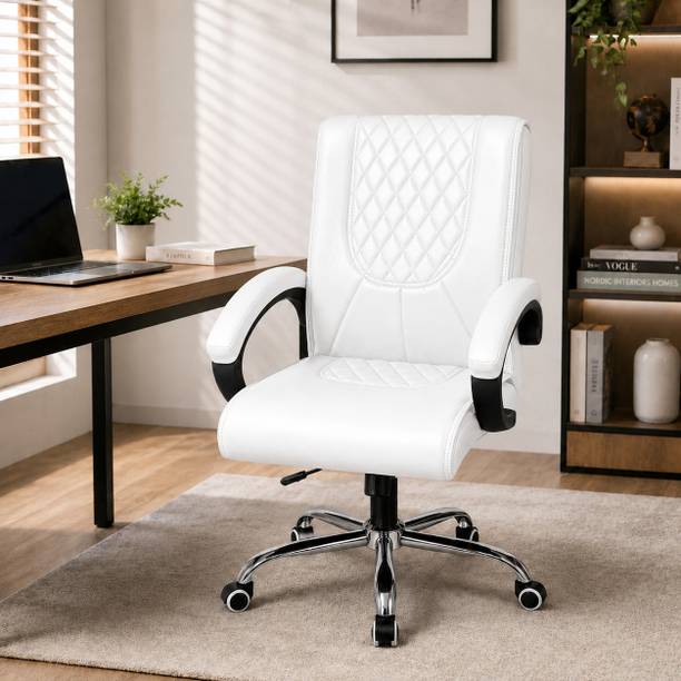 CFERGONOMIC Leatherette Office Adjustable Arm Chair