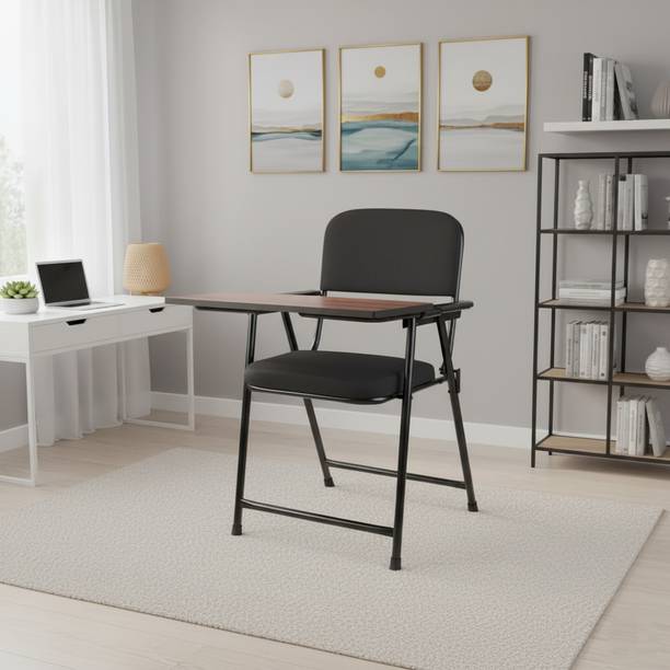 FURNIMAX Folding Study Chair With Cushion & Adjustable Writing Pad Fabric Study Folding Chair