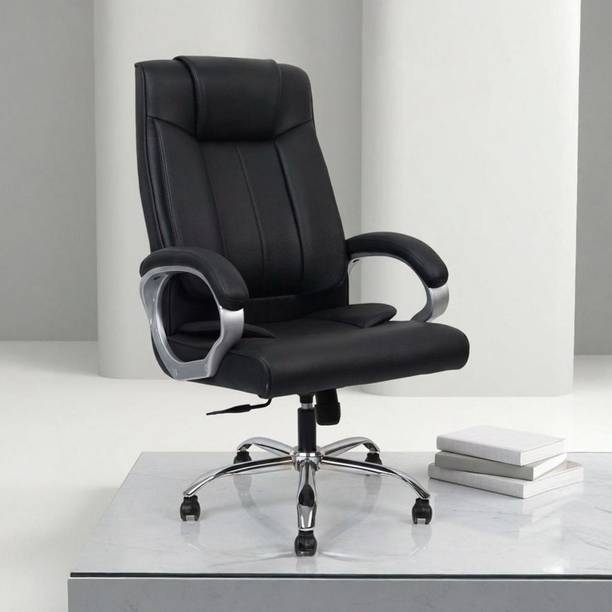IAFA Helix High Back Ergonomic Boss Chair With Revolving Wheel Leatherette Office Executive Chair