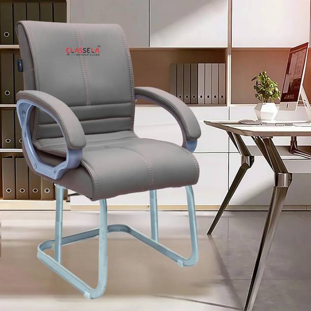 CLASSELA Maxson Premium office visitor / waiting / client chair & 1 year warranty Synthetic Office Visitor Chair