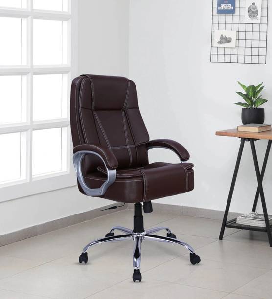 Mintwud from Pepperfry Kairy Leatherette Executive Mid Back Chair For Office/Home Leatherette Office Executive Chair