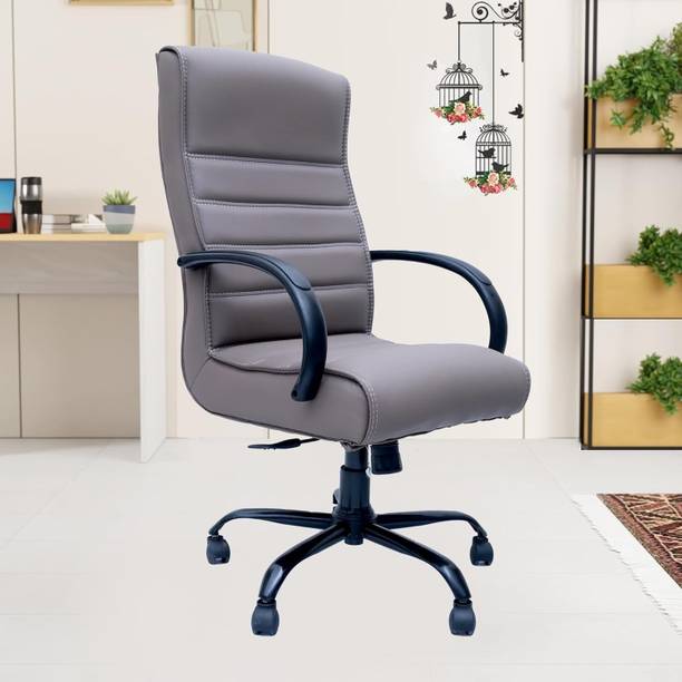 न्यूटर्न Scroll Premium Leather Boss office चमड़ा ऑफिस एडजस्टबल आर्म चेयर
